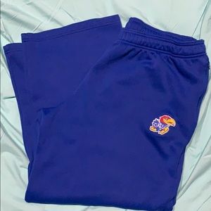 Men’s Adidas KU Blue Sweat Pants XL